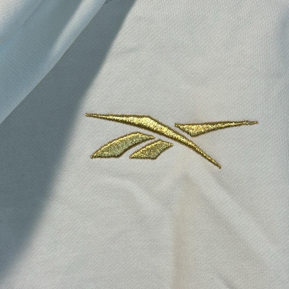 NWT Men’s Reebok‎ White w/ Gold Accents Full Zip Hoodie In Size XL - Picture 10 of 13